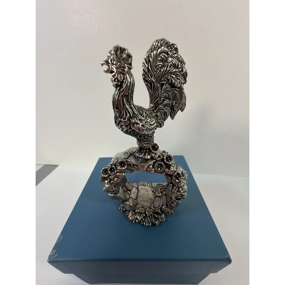 Reed & Barton 1824 Collection Rooster Napkin Ring